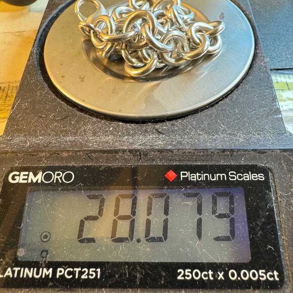 VTG Sterling Silver 925 Round Link Chain Bracelet Lobster Claw Clasp Size 7.5'' - Picture 9 of 9